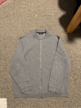 Hart Schaffner Marx NWOT Men's Full-Zip Heather Gray Sweater Jacket size XL